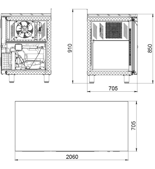 Холодильный стол POLAIR TM4GN‑SC - 1