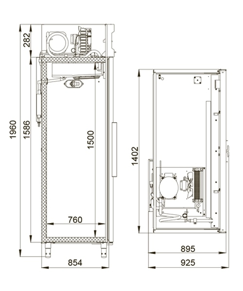 Холодильный шкаф POLAIR CV114-G - 1