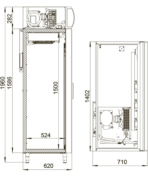 Холодильный шкаф POLAIR DM110Sd‑S (ШХ‑1,0 ДС) - 1
