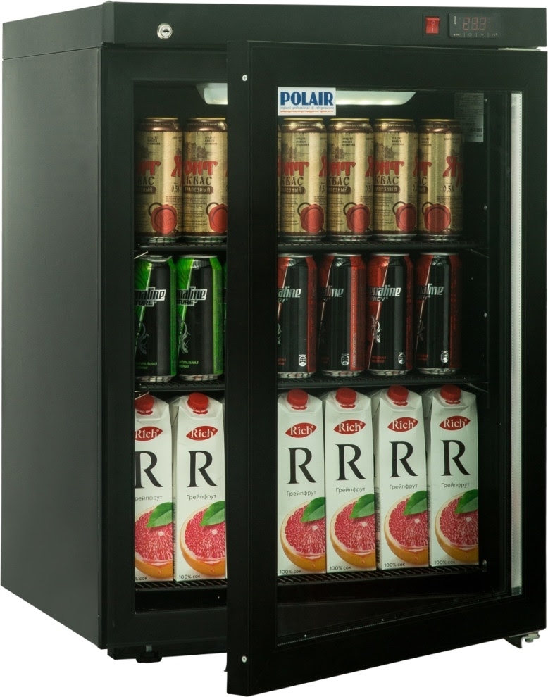 Холодильный шкаф POLAIR DM102‑Bravo чёрный + замок - 2