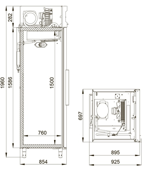 Холодильный шкаф POLAIR CM107‑S (ШХ‑0,7) - 5