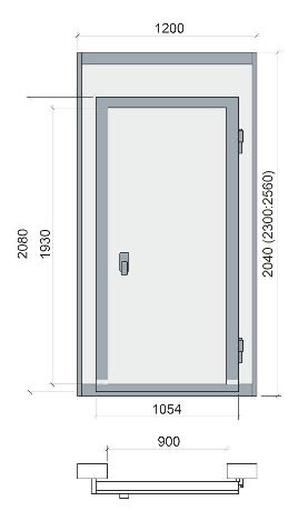 Дверной блок POLAIR 1200x2560 мм (световой проём 900x1930 мм) - 1
