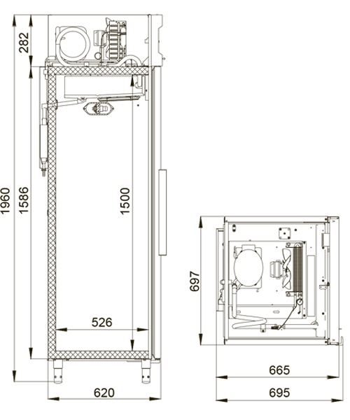 Холодильный шкаф POLAIR CV105‑G - 1