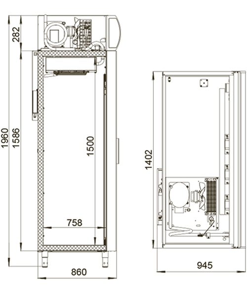 Холодильный шкаф POLAIR DV114‑S - 1