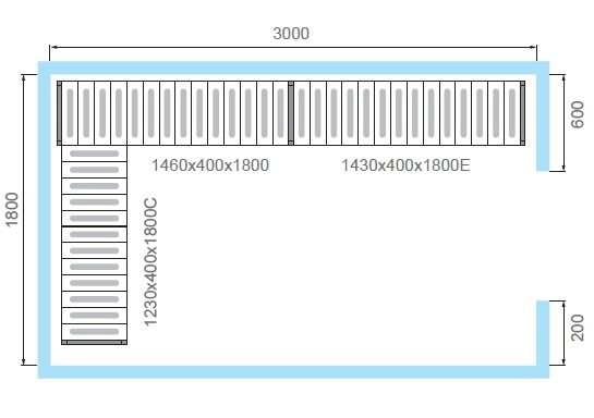 Комплект стеллажей POLAIR для КХН-11,75 (вариант 1)